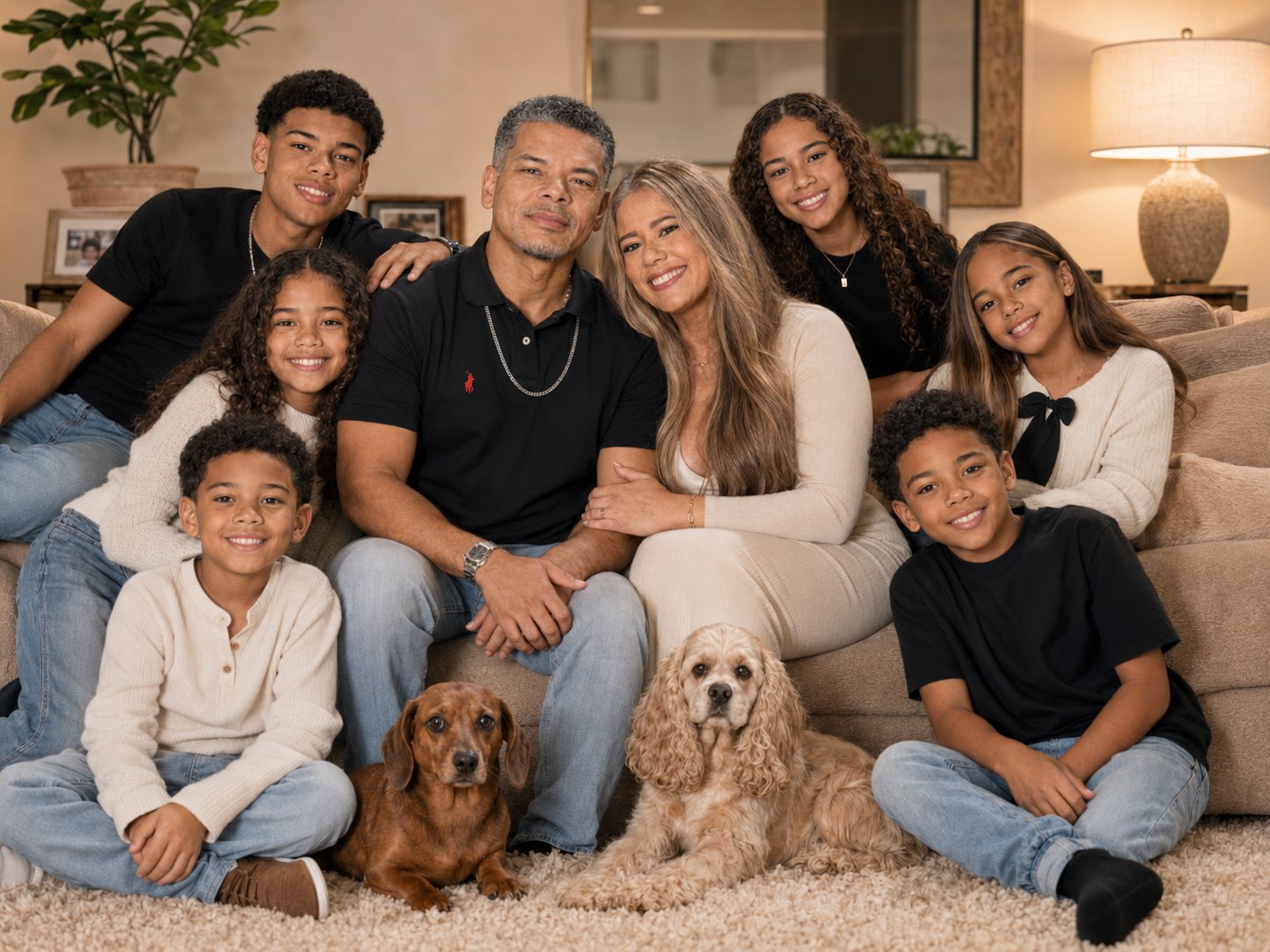 Nossa família feliz no futuro